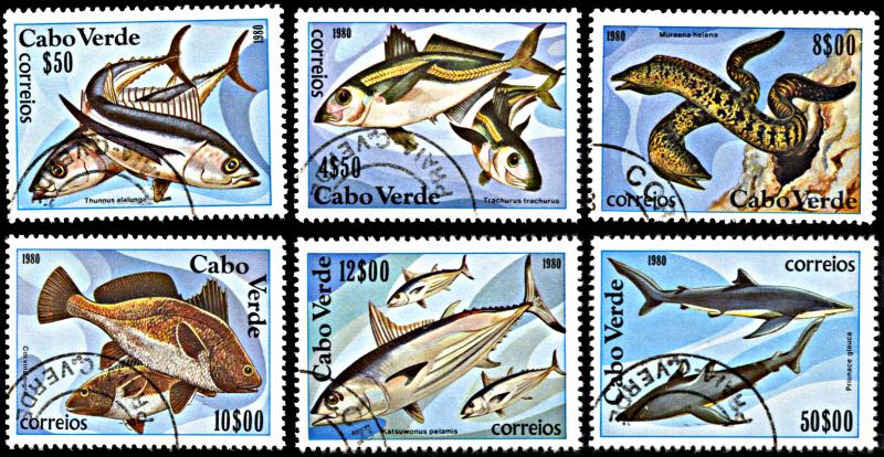 Cape Verde 410-415, CTO, Fish