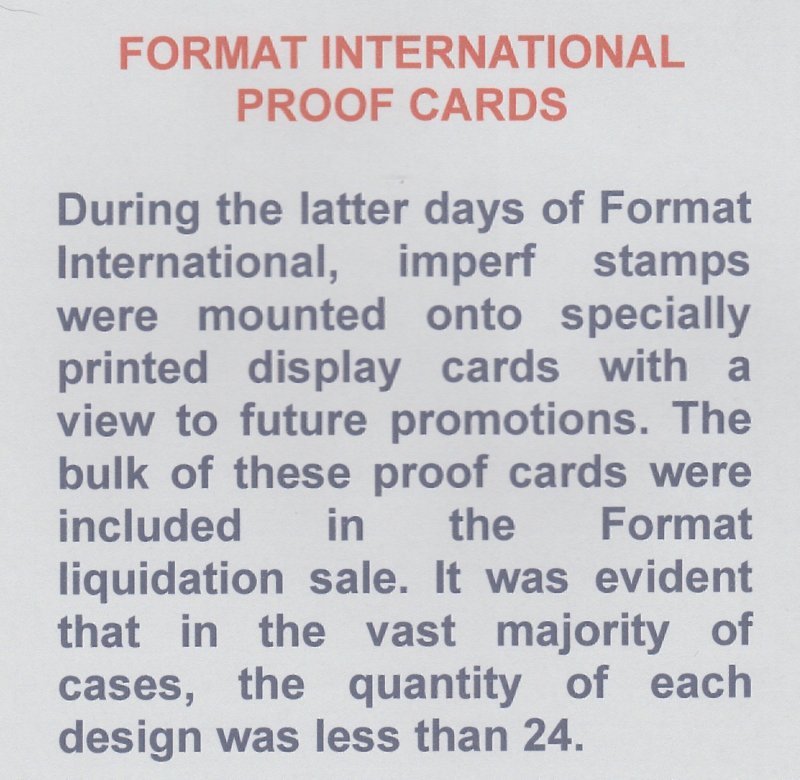 RAS AL KHAIMA 1972 BIRDS - BUDGERIGAR  imperf on FORMAT INTERNATIONAL PROOF CARD