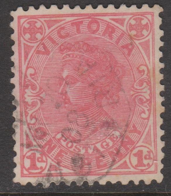 Victoria 1905 QV 1d Rose Red Sc#218 Used TPO Cancel