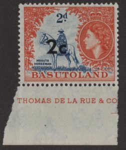 Mint Never Hinged SC63 SG60 2c on 2d Selvedge at bottom with Partial Inscription