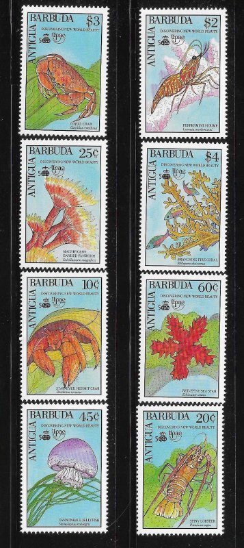 Antigua & Barbuda 1990 UPAE Discovery America Marine Life Sc 1275-1282 MNH A2788