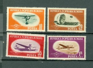 ROMANIA  1947 AICRAFTS-AVIATION #970-973 SET MINT NP THINS