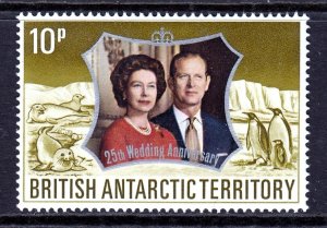 British Antarctic Territory 1972 Silver Wedding 10p Mint MNH Set SC 44