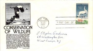 #1098 Wildlife Conservation Whooping Crane– Anderson Cachet Addressed to An...