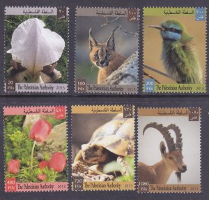 Palestinian Authority 217-22 MNH 2013 Flora and Fauna Full Set of 6 Very Fine