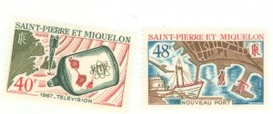 St. Pierre & Miquelon #375-376  Single