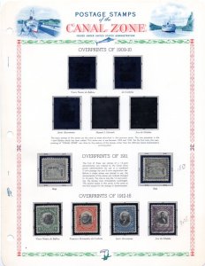 US CANAL ZONE 1909-1946 COLLECTION OF 190 STAMPS, MOSTLY MINT HINGED SOME USED