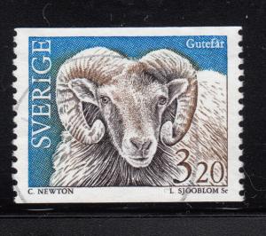 Sweden 1994 used Scott #2055 3.20k Gotland sheep Coil