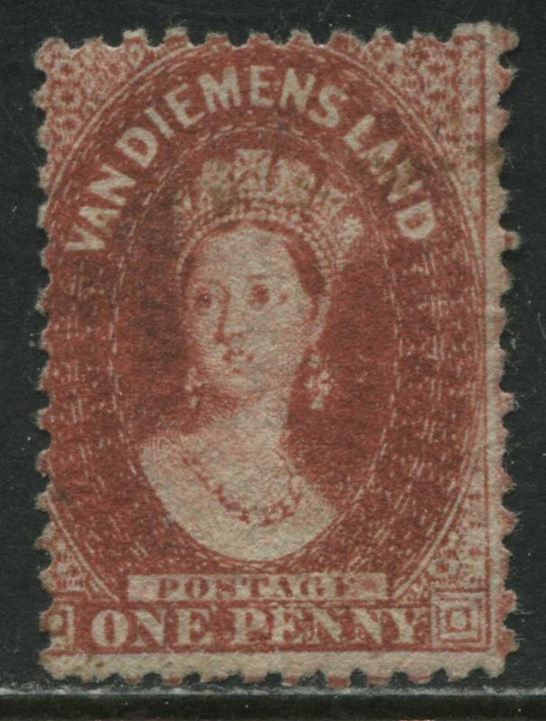 Tasmania QV 1864 1d carmine unused no gum