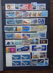 United States American Range of commemorative issues with Aviation Aircraft Used