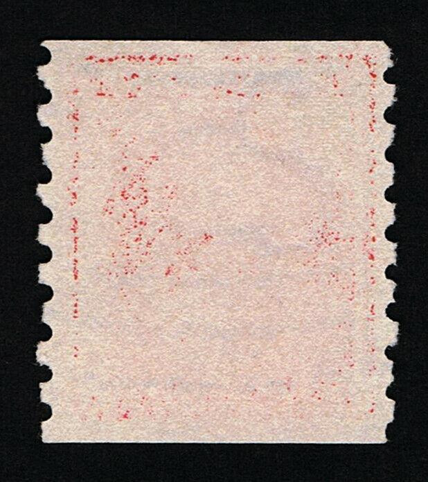 GENUINE SCOTT #413 F-VF USED 1912 CARMINE TYPE-I COIL SINGLE APS CERT 