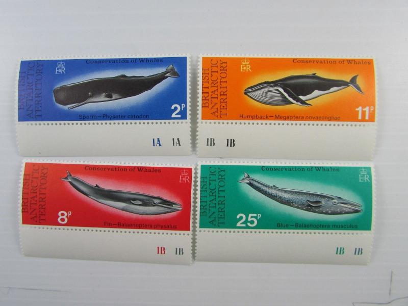 British Antarctic Territory SC #64-67 CONSERVATION OF WHALES  MNH set