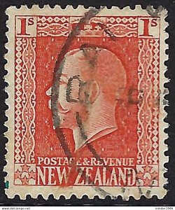 NEW ZEALAND 1915 KGV 1/- Vermillion SG430c FU