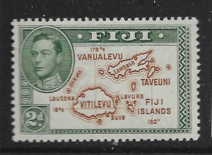 FIJI SG254 1940 2d BROWN & GREEN DIE II MNH