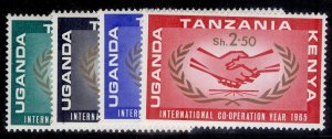 TANZANIA QEII SG219-222, 1965 INTL Co-operation year set, NH MINT.