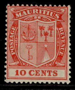 MAURITIUS GV SG216, 10c carmine-red, M MINT. Cat £15.