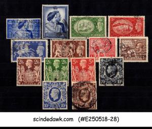 GREAT BRITAIN - 1924-51 SELECTED STAMPS OF KGV & KGVI - 14V - USED