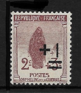 France 1922, Surcharged, Scott # B12, VF MLH*OG (RMD-8)