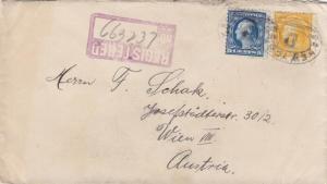 1921, New York to Wien, Austria, Registered (2140)