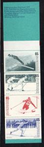 Sweden Sc 1035a 1974 65 ore Skiing stamp bklt of 10 mint NH