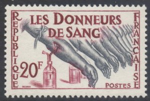 France SG1442 - YT 1220, 1959 Blood Donors 20f MH*
