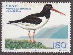 Faroe Islands 29 Oystercatcher 1977