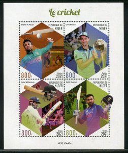 NIGER 2021 CRICKET SHEET MINT NEVER HINGED