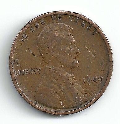 1909 V. D. B. Lincoln Wheat Cent, Fine, Wheat Lines Have ...