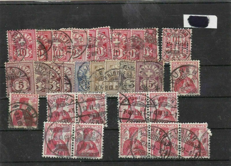 switzerland used cancels stamps Ref 9301