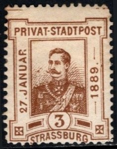 1889 Germany Local Post Strassbourg Private City Post January 27 1889 MNH