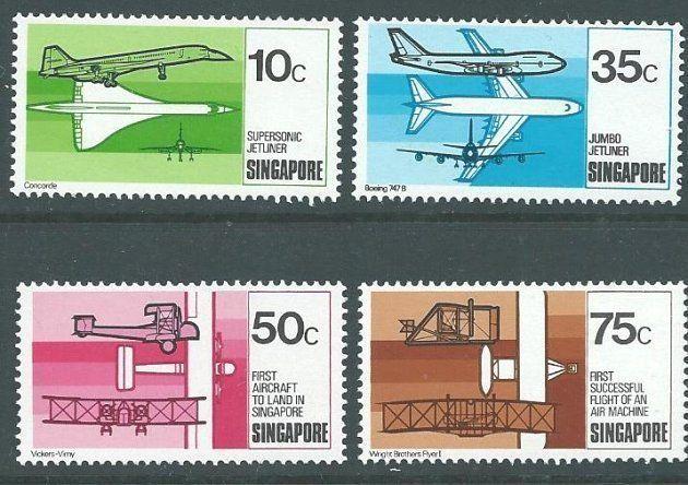 SINGAPORE 1978 Aircraft set MNH............................................64230