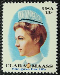 US #1699 MNH Single, Clara Maass, SCV $.25 L3