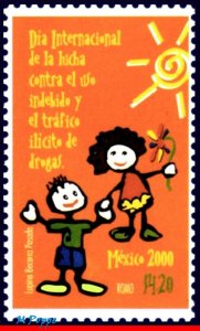 2189 MEXICO 2000 DAY AGAINST ILLEGAL DRUGS, ANTI DRUGS, HEALTH, MI# 2839, MNH