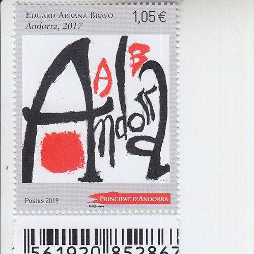 2019 Fr Andorra Arranz Bravo  (Scott 808) MNH