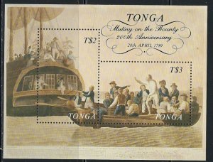 Tonga 713 MNH 1989 Mutiny on the Bounty Anniv (fe2502)