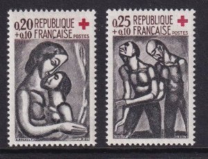 France   #B356-B357  MNH  1961  Red Cross . designs by Rouault