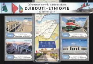 DJIBOUTI 2017 SHEET TRAINS