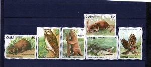 CUBA 1982 PREHISTORIC ANIMALS SET OF 6 STAMPS MNH