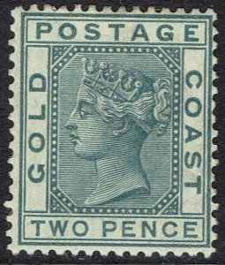 GOLD COAST  1884 QV 2D WMK CROWN CA