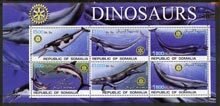 SOMALIA - 2002 - Dinosaurs, Marine Animals - Perf 6v Sheet - M N H-Private Issue