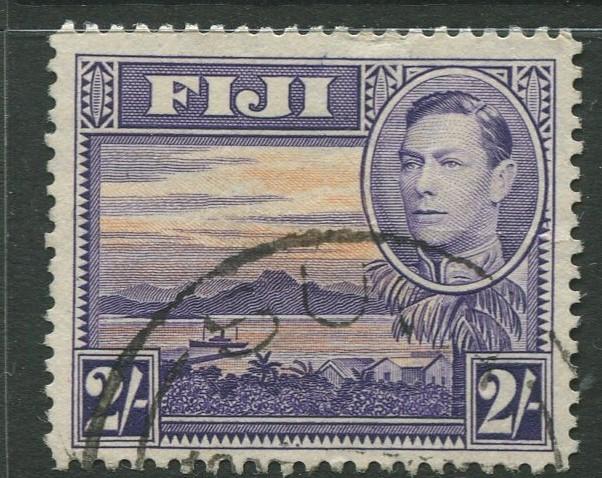 Fiji - Scott 129 - KGVI - Definitive - 1938 - Used - Single 2/- Stamp