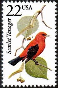 United States 2306 - Mint-NH - 22c Scarlet Tanager (1987) (cv $1.00)