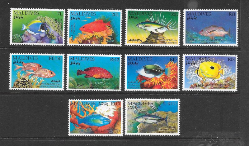 Maldives MNH 1656-65 Reef Fish