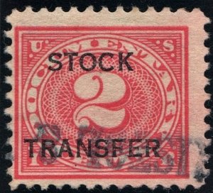 RD2 2¢ Stock Transfer Stamp (1918) Used