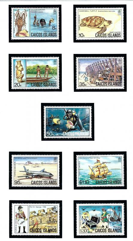 Caicos Is 13-21 MNH 1983-84 Definitive set