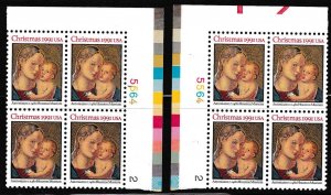 United States Christmas Stamps Plate Blocks Scott 2578 1991 Madonna & Child