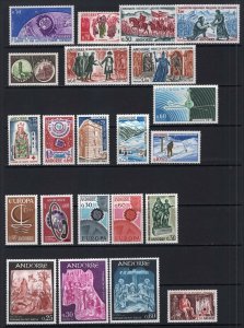 French Andorra Andorre 1962-70 Almost Complete MNH CV$275