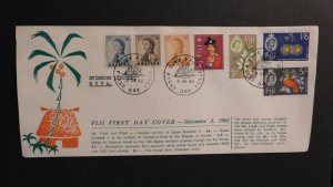 1962 First Day Cover FDC Suva Fiji Local use Stinsons Limited Palm Tree 5