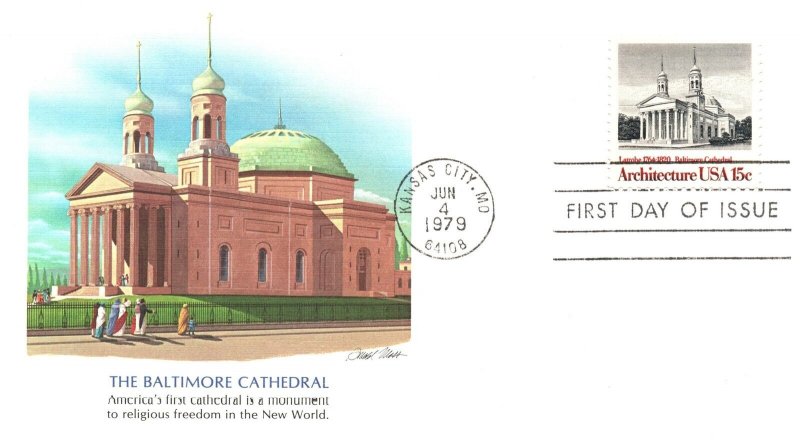 US FIRST DAY COVERS ARCHITECTURE USA 5 DIFFERENT FLEETWOOD CACHETS + BONUS AM