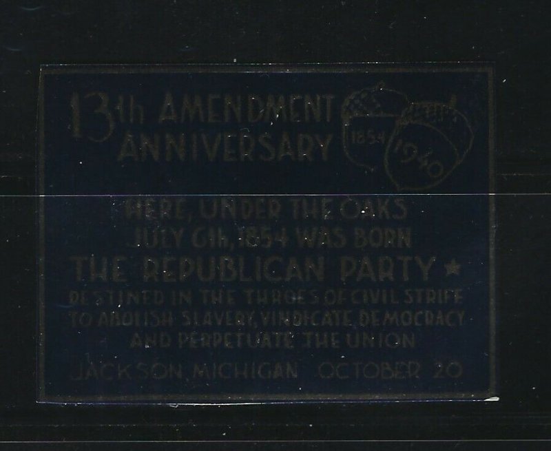 UNITED STATES - 1940 13th AMENDMENT FOIL POSTER STAMP MNH REPUBLICAN PARTY